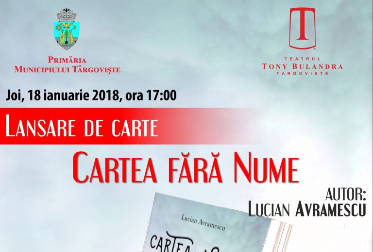 O altfel de lansare la Târgoviște: ”Cartea fără nume”