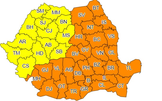 Val de frig peste România. De când intră Dâmbovița în cod portocaliu