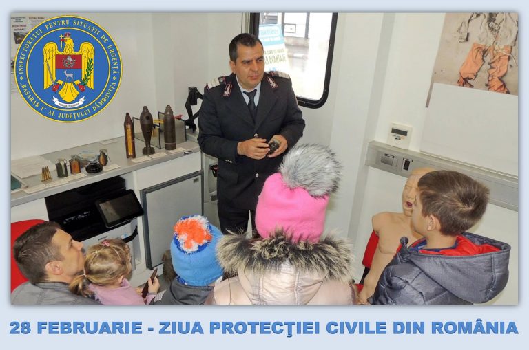 Ziua Protecției Civile în Dâmbovița. Avansări în grad și program de vizitare a subunităților de salvatori din județ