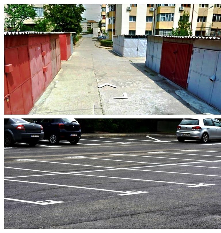 TÂRGOVIŞTE: Cartierul Micro 3, transformat parcare cu parcare. Dispar toate garajele, se asfaltează și se montează iluminat modern | FOTO