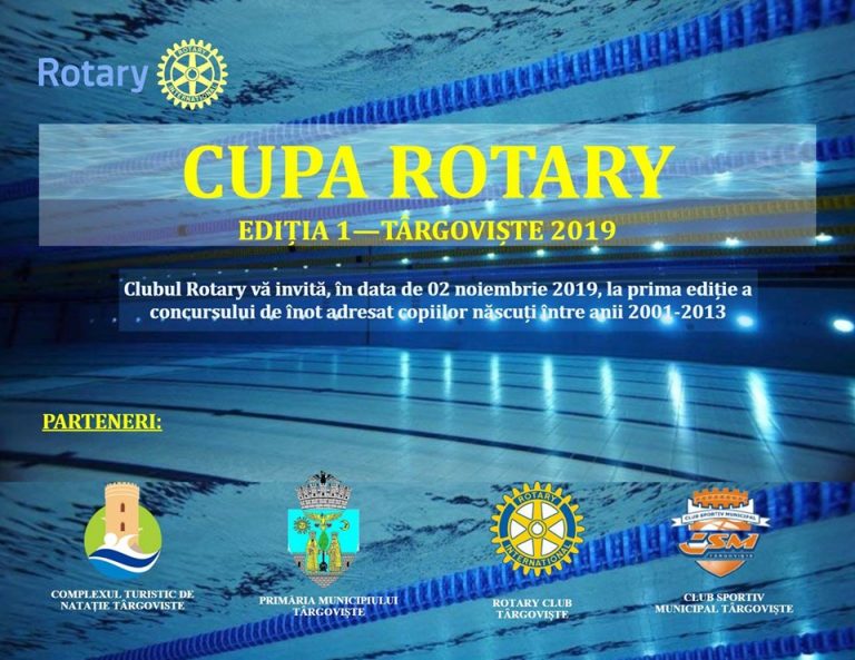 Peste 270 de sportivi vor participa la prima ediție a Cupei Rotary la înot, găzduită de Complexul Turistic de Natație din Târgoviște