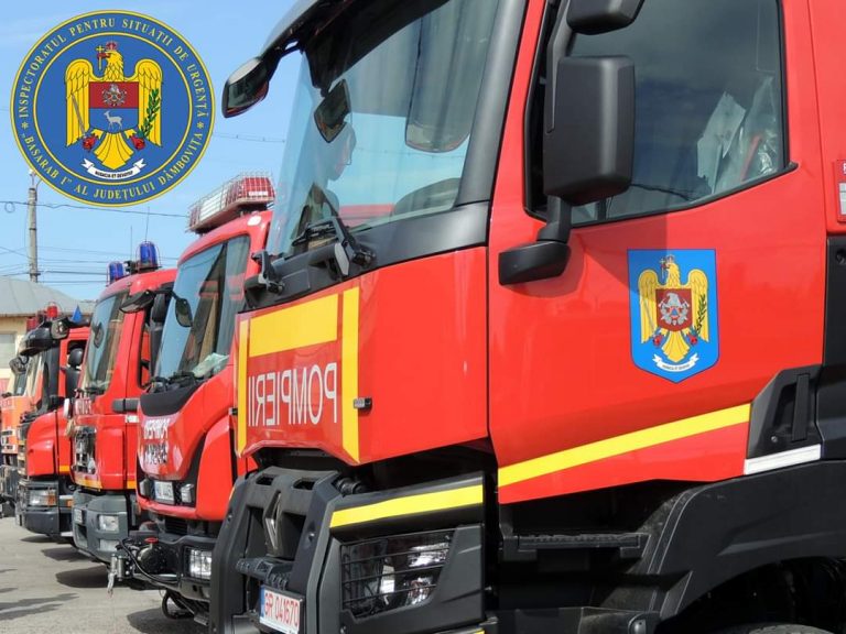 Pompierii dâmbovițeni au intervenit la zeci de incendii de vegetație în ultima săptămână