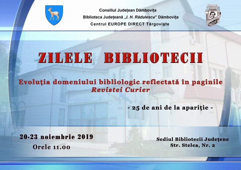 Zilele Bibliotecii Județene “I.H. Rădulescu” Dâmbovița încep miercuri