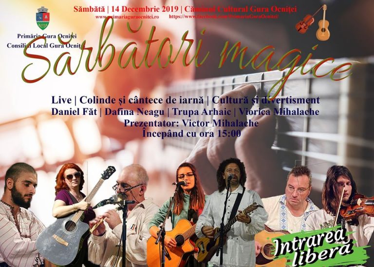 Sărbători magice într-o comună dâmbovițeană! Colinde, muzică folk  și expoziții de artă, la căminul cultural din Gura Ocniței