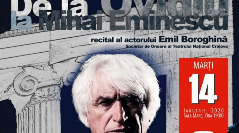 Spectacol cu recitaluri poetice: “De la Ovidiu la Mihai Eminescu”, la Teatrul Tony Bulandra din Târgoviște