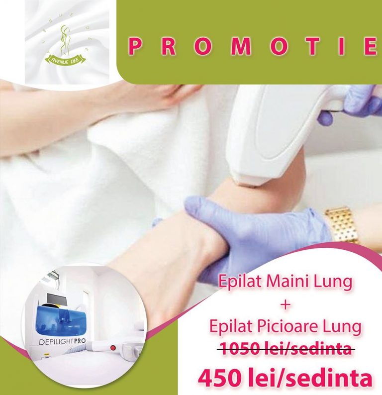 Super ofertă la început de an la Salonul Avenue Dee din Târgoviște! Promoție de nerefuzat la pachetul epilat mâini lung + epilat picioare lung