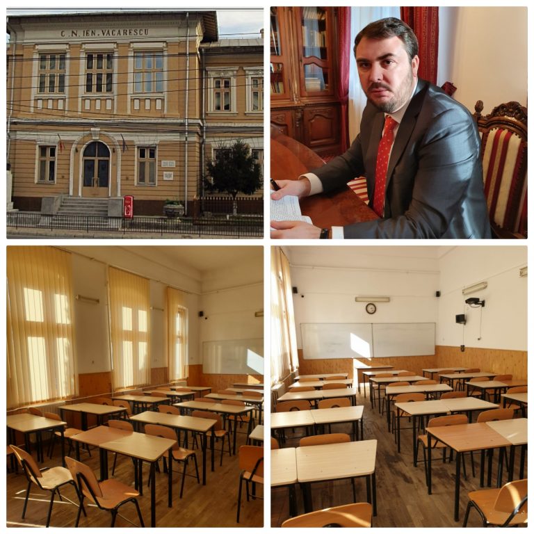 O sală de clasă a CN ”Ienăchiță Văcărescu” din Târgoviște, transformată radical prin implicarea Asociației Communio