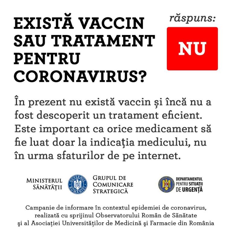 Ministerul Sănătății transmite că mai mult de 11 echipe științifice lucrează la un vaccin anti-Covid19