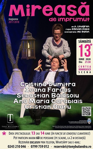 ”Virusul teatral estival” continuă la Teatrul Tony Bulandra din Târgoviște. Un nou spectacol la Curtea Domnească