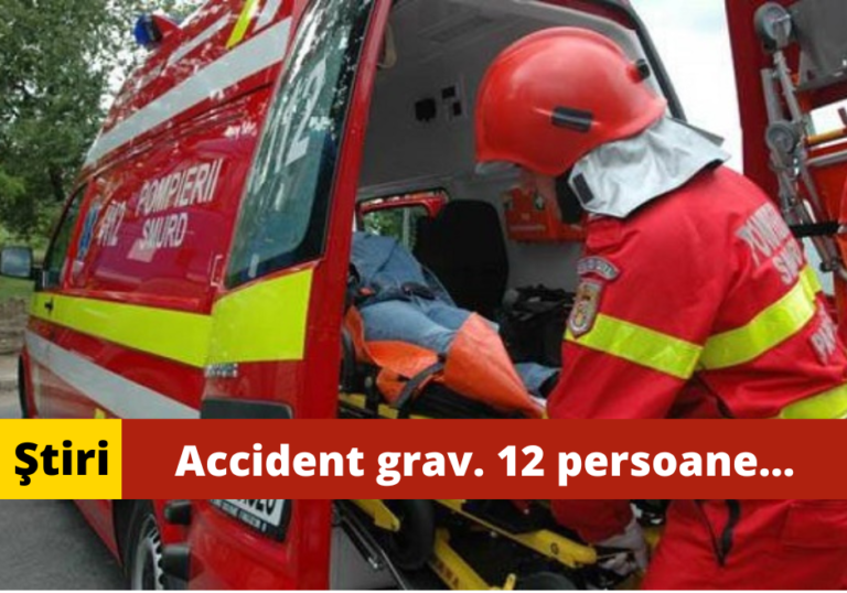 Impact puternic între două microbuze cu călători și un autoturism!  12 persoane au fost rănite