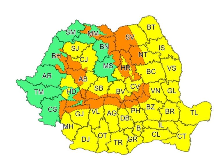 Alertă meteo în zona montană a județului Dâmbovița! Cod portocaliu de viscol și vânt puternic