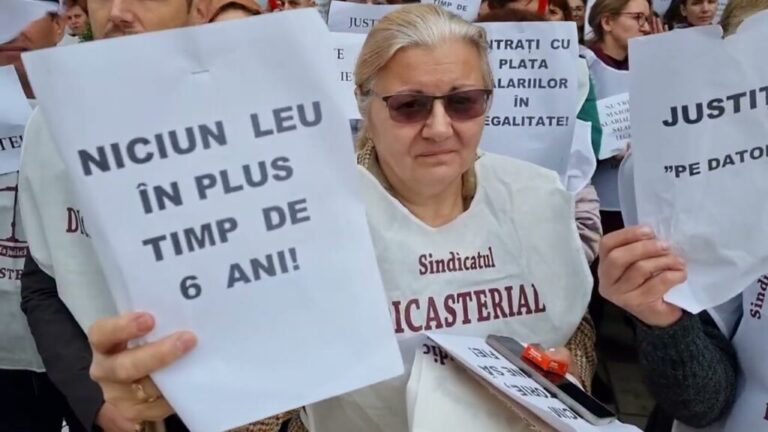 Primul protest al grefierilor din întreaga țară în fața Înaltei Curți de Casație și Justiție