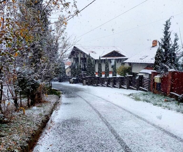 Ninge în mai multe zone din țară! Iarna își face simțită prezența