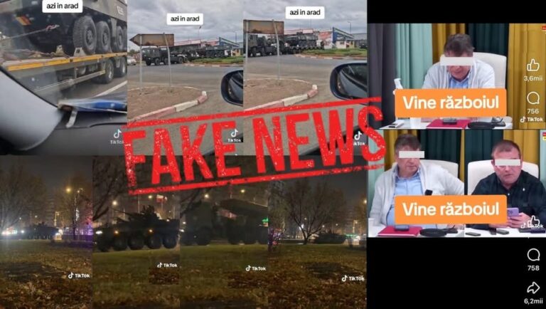 Noi dezinformări în mediul online legate de pregătiri de război! Ministerul Apărării Naționale demontează manipulările: „Toate aceste informări sunt false”