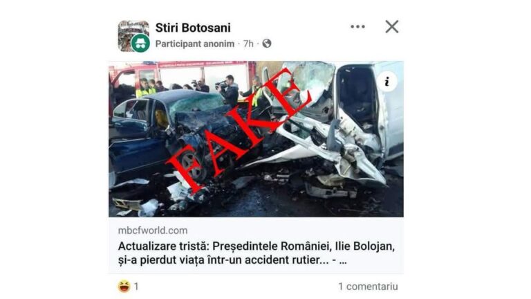 Atenție! Știri false despre accidente grave, tragedii sau incidente, la Botoșani