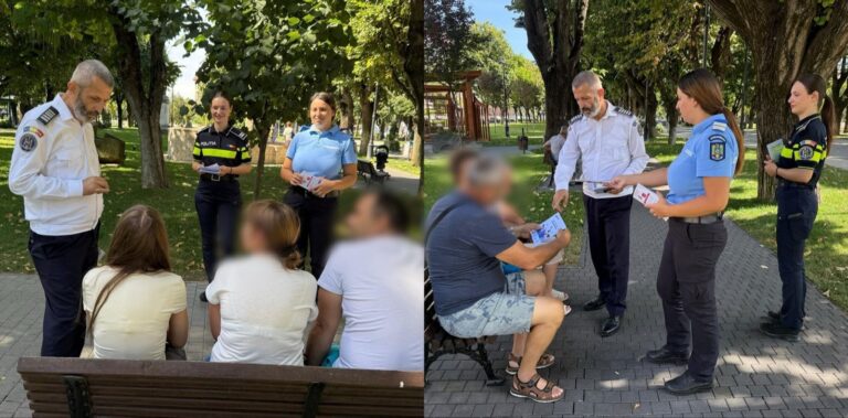 Activități de prevenire și informare desfășurate de polițiștii și jandarmii dâmbovițeni cu ocazia Zilelor Cetății Târgoviște