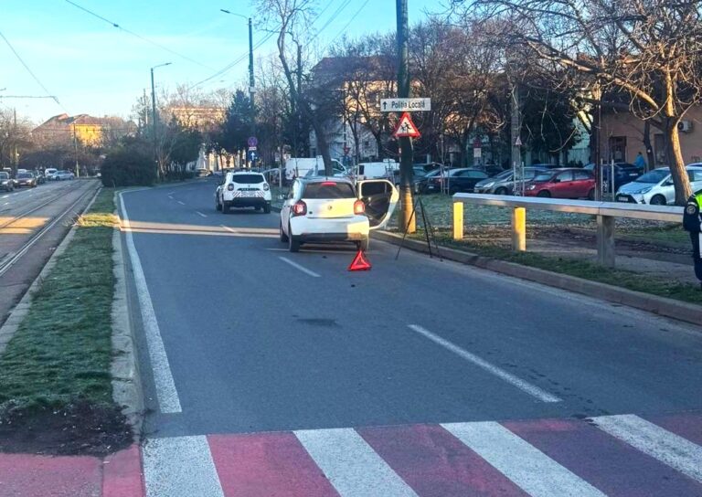 La un pas de moarte pe trecerea de pietoni! Un copil și tatăl său, spulberați de o mașină, condusă de o șoferiță. Minorul a ajuns în stare gravă la spital