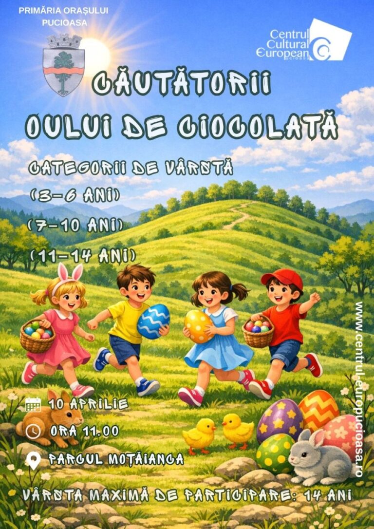 Tradiția continuă la Pucioasa în apropierea Paștelui! Copiii pornesc în căutarea ouălelor de ciocolată