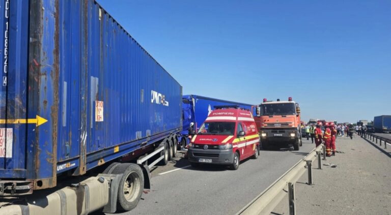 Destin frânt pe autostradă! O șoferiță de 41 de ani a pierit într-un accident cumplit. A intrat cu TIR-ul într-un parapet metalic după ce i s-ar fi făcut rău la volan