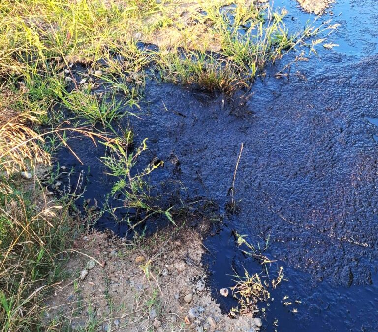 Incident grav de mediu la Dragomirești! Sute de litri de țiței au ajuns pe sol. Amendă de 25.000 de lei după contaminarea drumului și a unei proprietăți