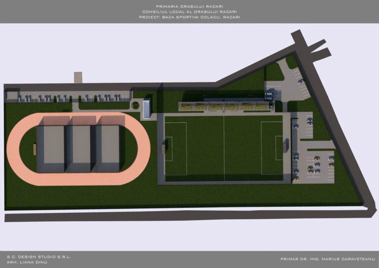 O bază sportivă modernă va fi construită la Colacu! La începutul lunii septembrie se dă startul lucrărilor! Marius Caravețeanu, primar: „Continuăm investițiile în infrastructura sportivă”