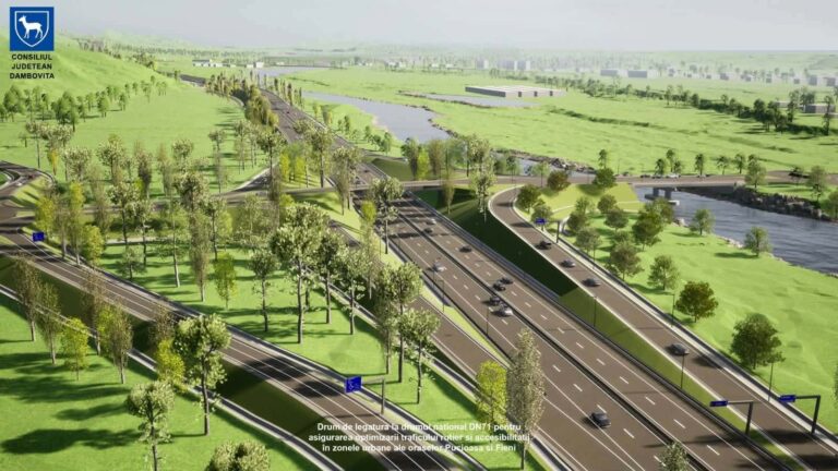 Cum va arăta centura ocolitoare a orașelor Pucioasa – Fieni. Încep lucrările la construcția noului drum pe patru benzi