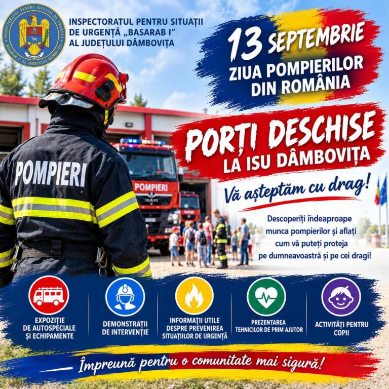 Ziua Pompierilor, marcată la Târgoviște!