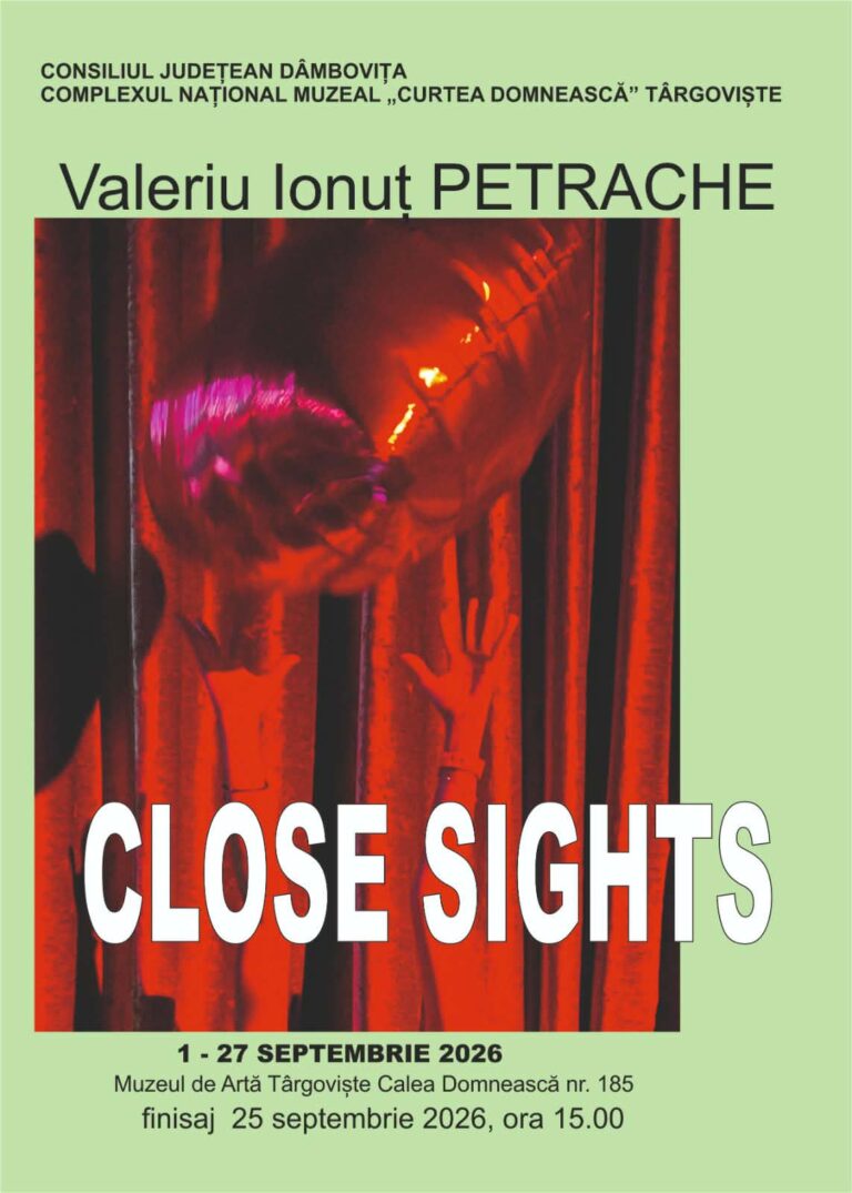 „CLOSE SIGHTS”, expoziția care dezvăluie universul interior al unui tânăr artist dâmbovițean. Valeriu Ionuț Petrache își transformă lumea interioară în artă