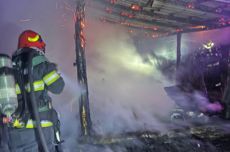 Incendiu devastator într-o gospodărie! Un copil și un adult au fost găsiți carbonizați. Anexă gospodărească, distrusă de flăcări